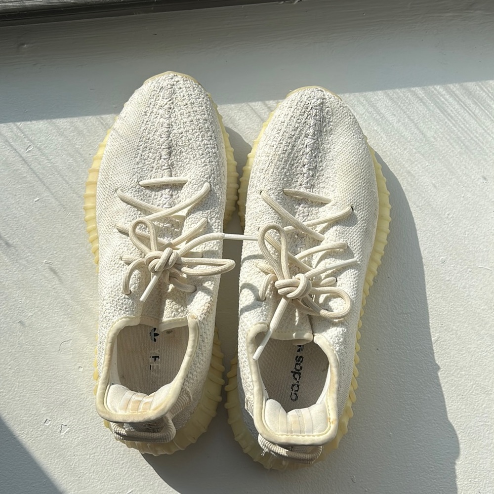 White Yeezy sneakers